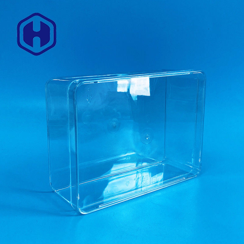 1180 ml ΠΕΤ συσκευαζόμενο κουτί για μία φορά Μεγάλο μέγεθος Τετράγωνο πλαστικό συσκευαζόμενο κουτί σοκολάτας