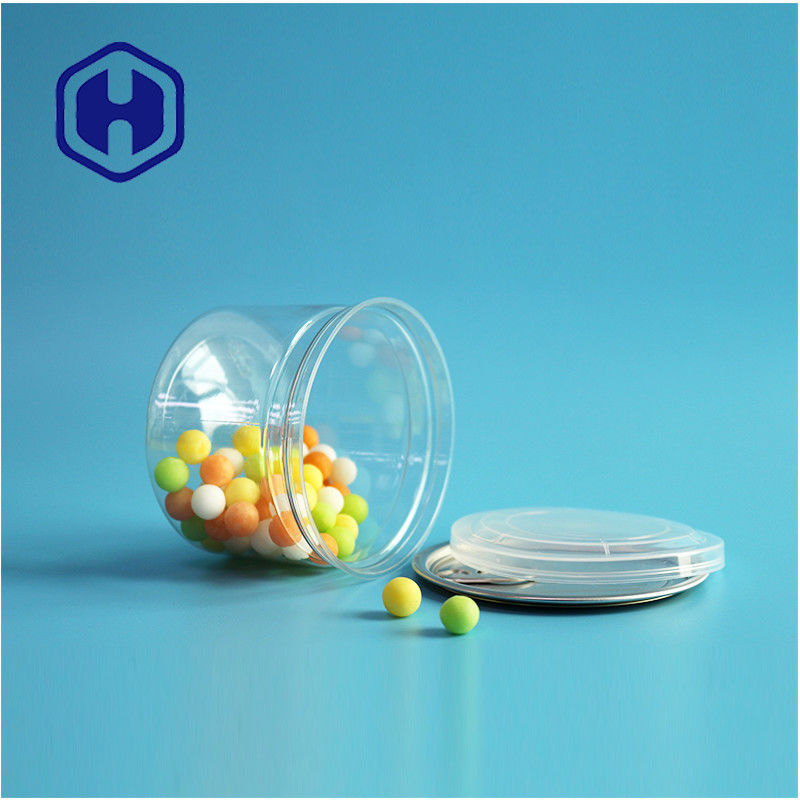 Καραμέλες Σοκολάτα Σνακ 250ml 8oz Διαφανές Διαφανές PET κονσέρβες Τροφίμων συσκευασία με εύκολο ανοιχτό τέλος