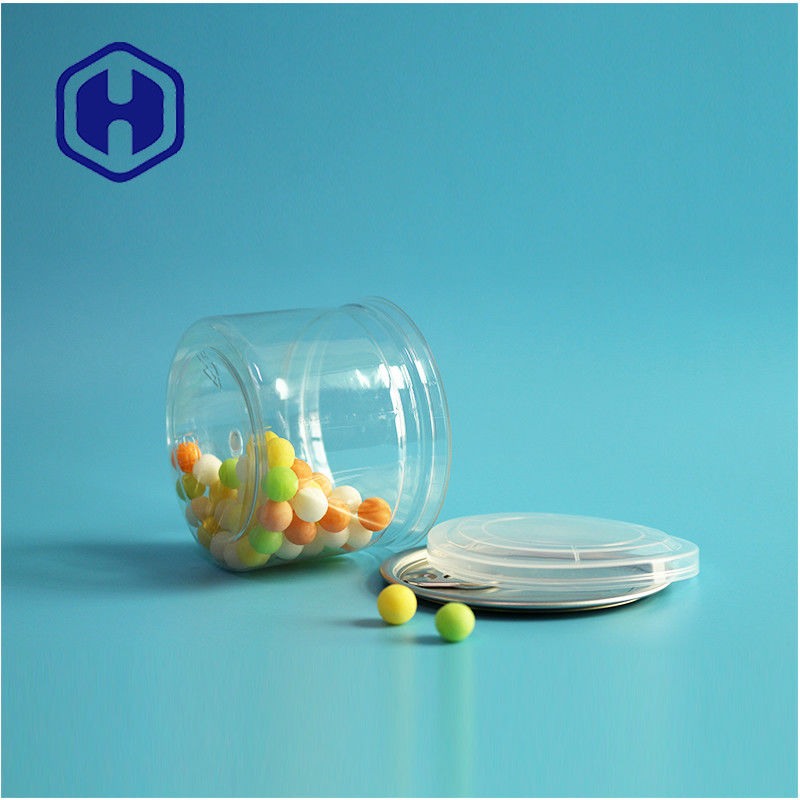 Καραμέλες Σοκολάτα Σνακ 250ml 8oz Διαφανές Διαφανές PET κονσέρβες Τροφίμων συσκευασία με εύκολο ανοιχτό τέλος