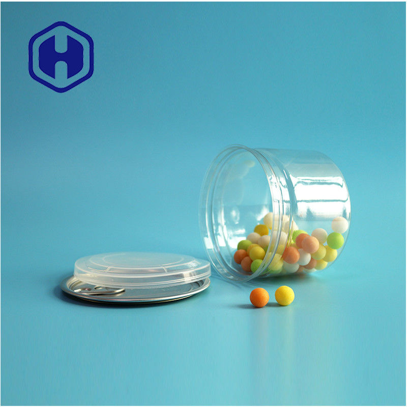 Καραμέλες Σοκολάτα Σνακ 250ml 8oz Διαφανές Διαφανές PET κονσέρβες Τροφίμων συσκευασία με εύκολο ανοιχτό τέλος