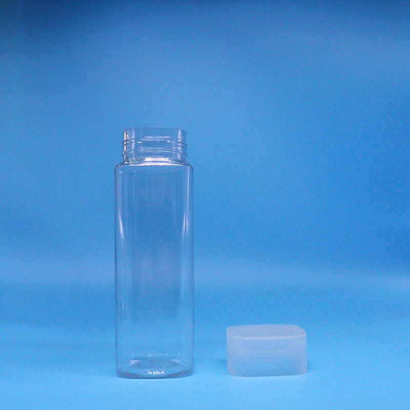 Σνακ Καραμέλες Διαφανές τετράγωνο ευρύ στόμα Τροφική ποιότητα PET πλαστικές φιάλες