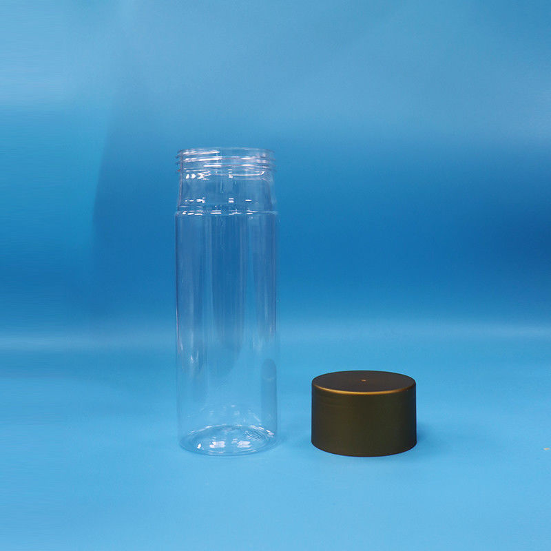 Διαυγές πλαστικό μπισκότα από PET Καραμέλες Τρόφιμα για μωρά Υψηλό κύλινδρο Στρογγυλά δοχεία τροφίμων Κεπάσματα με βίδα