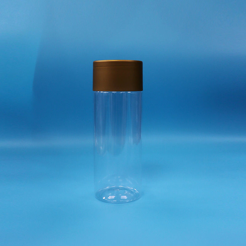 Διαυγές πλαστικό μπισκότα από PET Καραμέλες Τρόφιμα για μωρά Υψηλό κύλινδρο Στρογγυλά δοχεία τροφίμων Κεπάσματα με βίδα