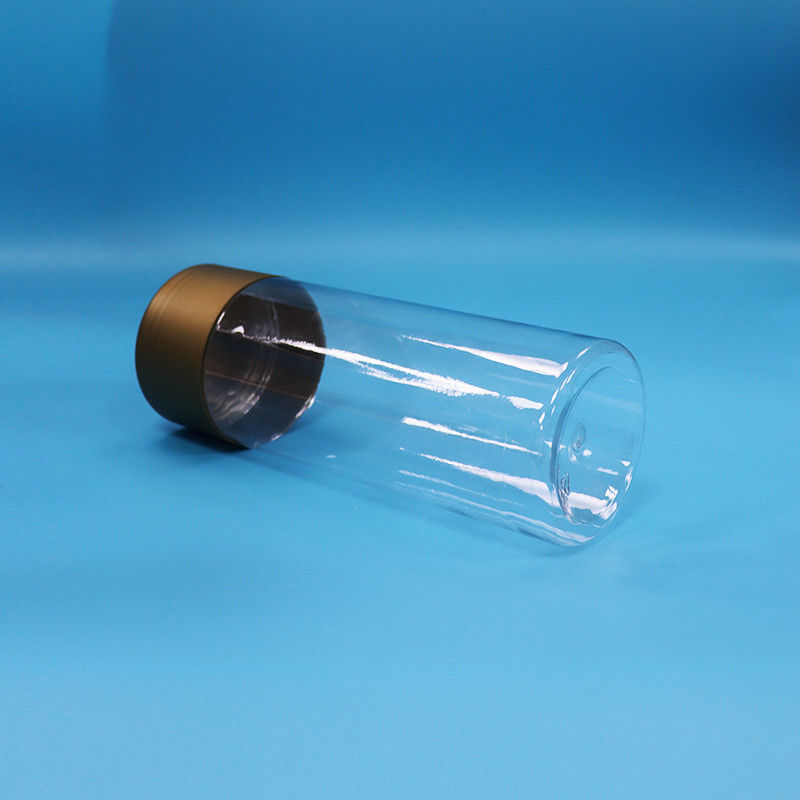 Διαυγές πλαστικό μπισκότα από PET Καραμέλες Τρόφιμα για μωρά Υψηλό κύλινδρο Στρογγυλά δοχεία τροφίμων Κεπάσματα με βίδα