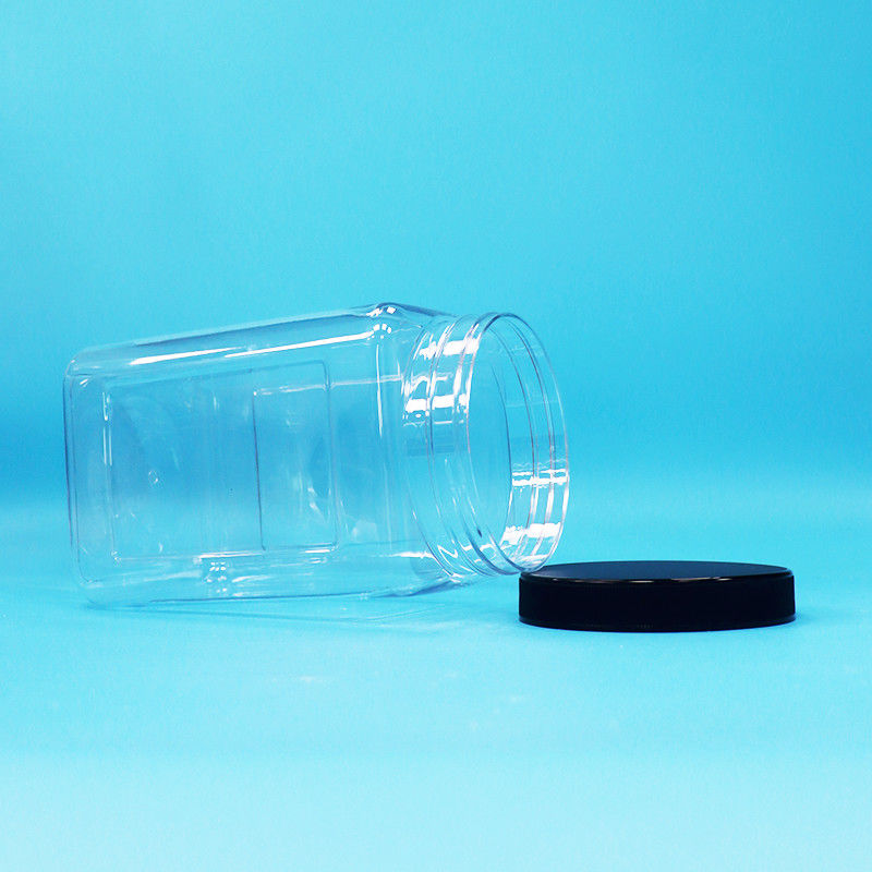 Διαφανή συσκευασία Γάζες τετράγωνου σχήματος πλαστικό PET Μαύρο κάλυμμα για τρόφιμα Καραμέλες μπισκότα νουντλς