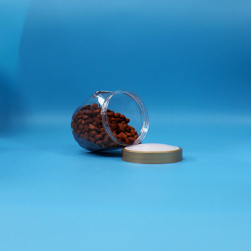 Πλαστικό PET διατροφικής ποιότητας ευρύ στόμα Διαφανές βάζο γλυκό με βρόχιο επίπεδο καπάκι