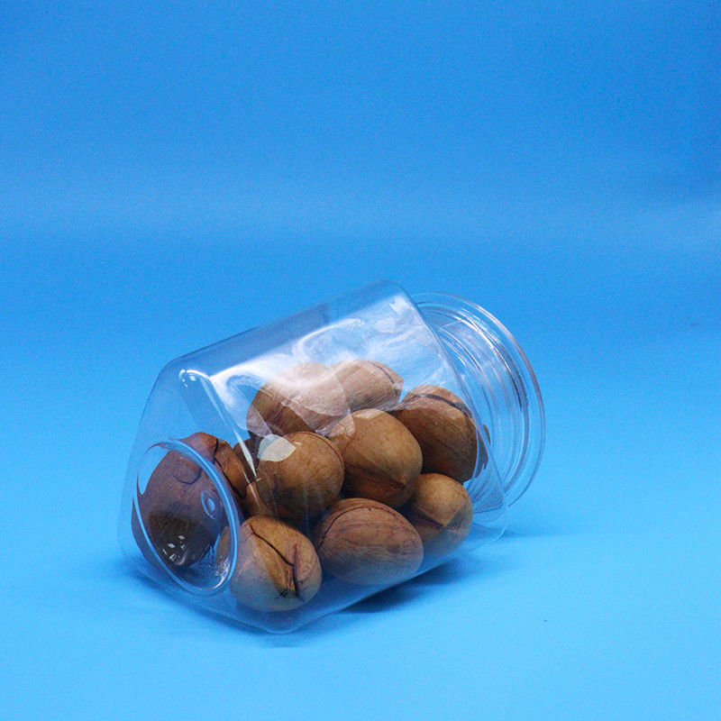 Κουκί τροφή γλυκά Τροφική ποιότητα Διαφανές τρίγωνο σχήμα PET πλαστικό διαφανές βάζο Διαφανές καπάκι