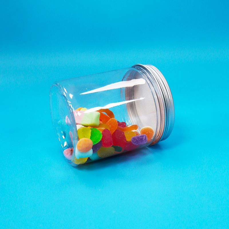 Πλαστικό πλαστικό PET τροφικής ποιότητας γλυκό γλυκό βάζο συσκευασίας αλουμινίου