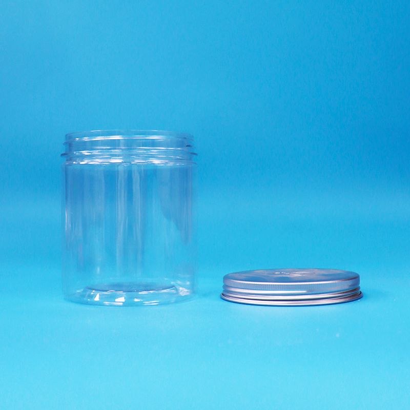 Πλαστικό πλαστικό PET τροφικής ποιότητας γλυκό γλυκό βάζο συσκευασίας αλουμινίου