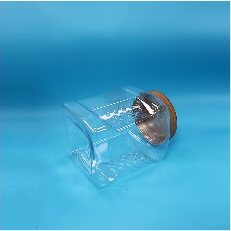 Διαφανή βάζα PET με βιδωτό καπάκι, κατάλληλα για τρόφιμα, για ψιλοκομμένο nori, αποξηραμένα κόκκινα μούρα, ξηρούς καρπούς