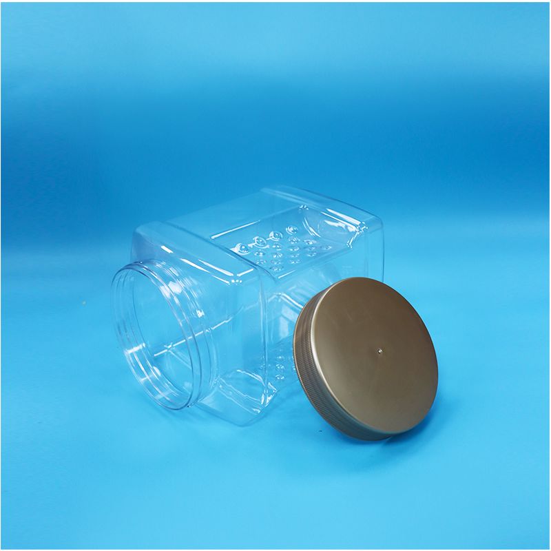 Διαφανή βάζα PET με βιδωτό καπάκι, κατάλληλα για τρόφιμα, για ψιλοκομμένο nori, αποξηραμένα κόκκινα μούρα, ξηρούς καρπούς