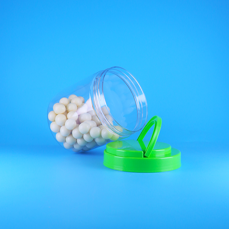 Καπάκι με βίδα χωρίς BPA, σφραγιζόμενο, άδειο πλαστικό PET, διαφανές στρογγυλό βάζο για φυστικοβούτυρο