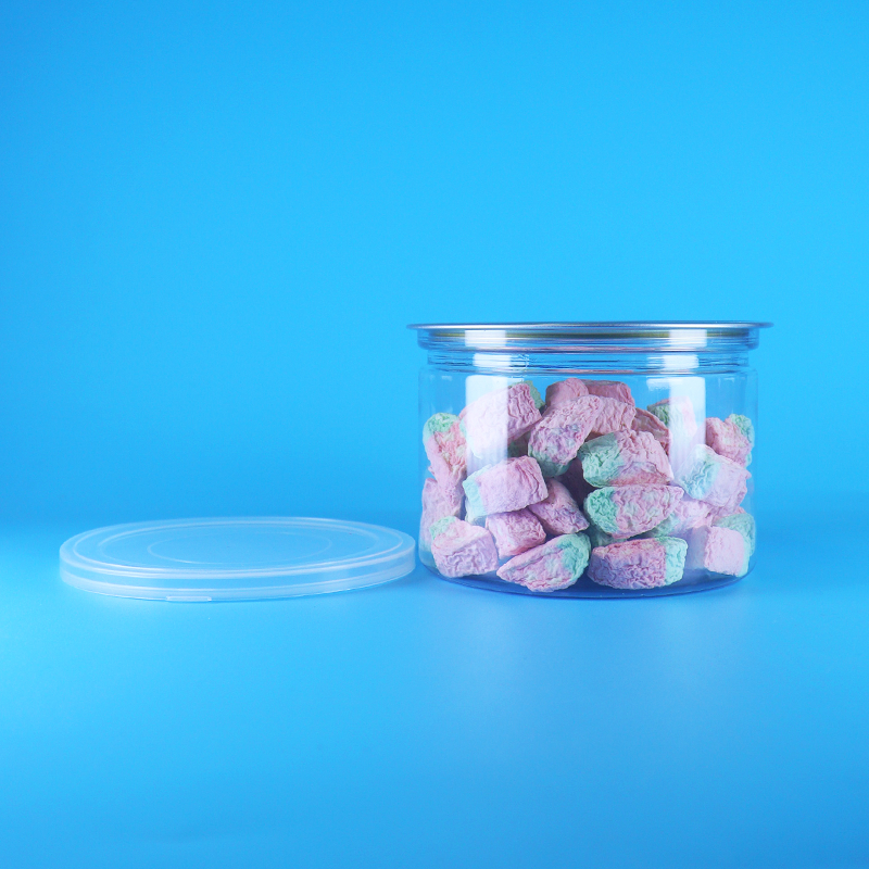 Πλαστικό Διαφανές PET Στρογγυλό Καπάκι Εύκολο Άνοιγμα για Τρόφιμα, Καραμέλες, Μπισκότα, Σνακ, Τσάι