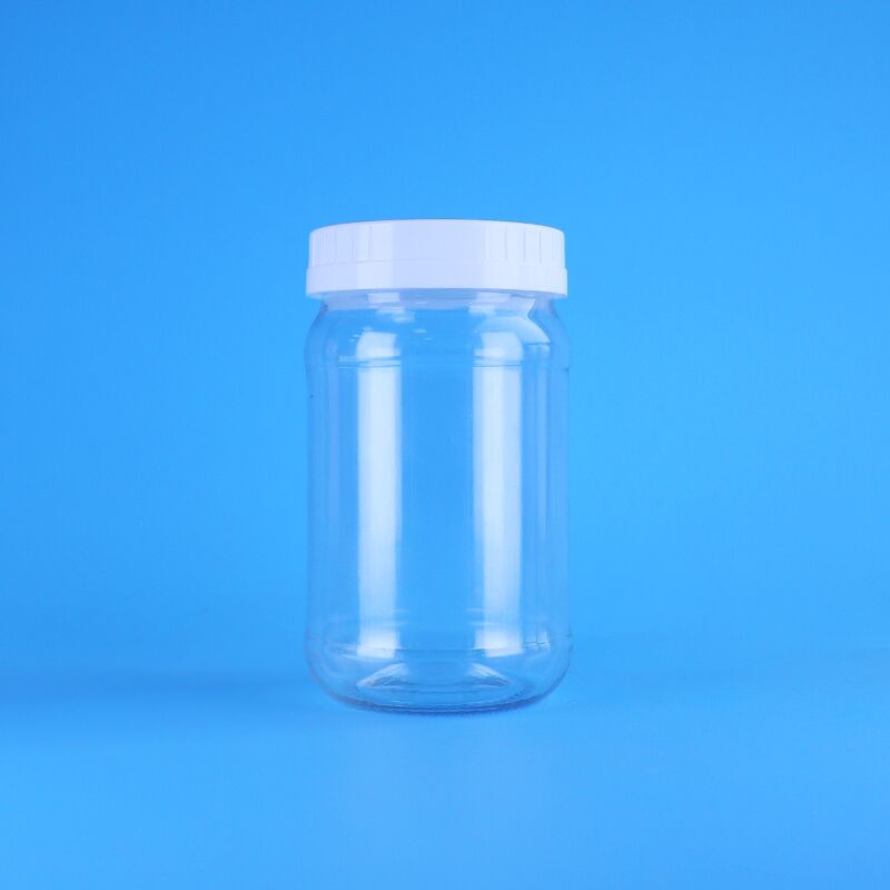 220 ml διαυγές πλαστικό βάζο τροφίμων με λευκό καπάκι για σαλάτες και μαρμελάδες