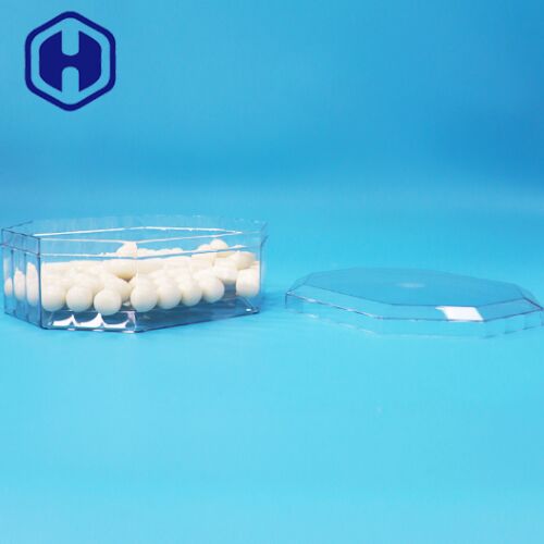 Άδειο Πλαστικό Οκταγωνικό Κουτί Συσκευασίας για Αποξηραμένα Φρούτα, Γλυκά, Ξηρούς Καρπούς, Μπισκότα, Κατάλληλο για Τρόφιμα