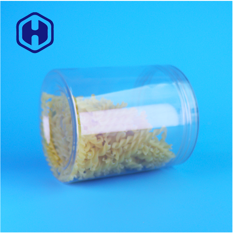 Απαλλαγμένο από BPA Διαφανές βίδα Πάνω Κεπάκι PET Custom Jar Για ξηρά τροφή κατοικίδιων ζώων Κέικ ξηρά φρούτα Τροφή συσκευασία
