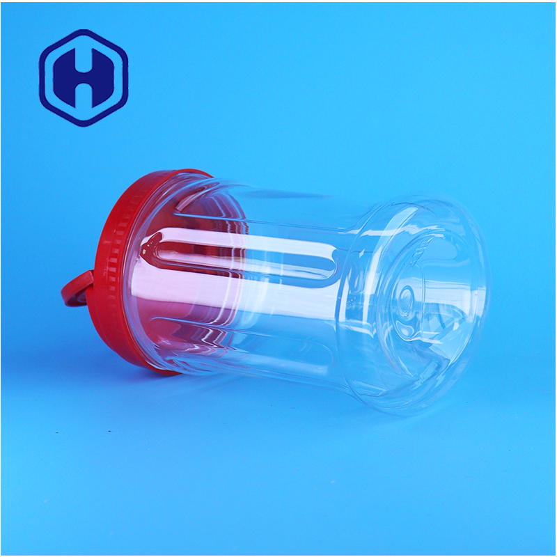 Τροφική ποιότητα Διαφανές PET Nut Αποθήκευση Jar Handle Κάλυψη κατασκευαστής Για Αμυγδαλώνα Αραβόσιτο Καζού συσκευασία