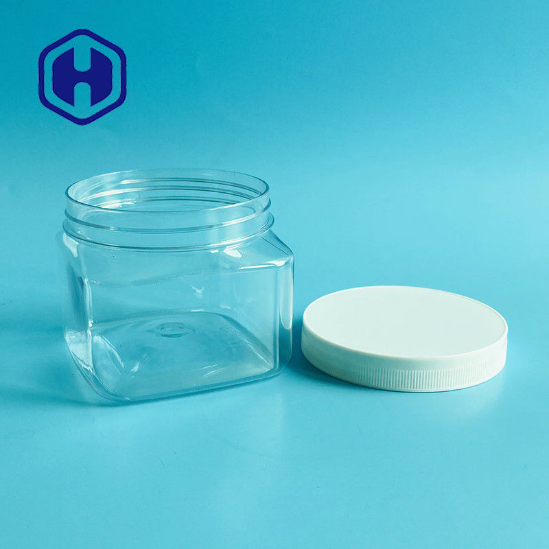 το τετραγωνικό καλλυντικό πλαστικό βάζο 500g 17.63oz για το σώμα τρίβει τη σκόνη μωρών κρέμας