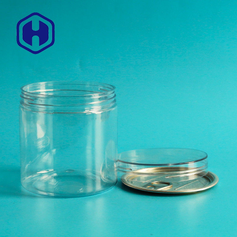 Διαφανές αεροστεγές πλαστικό ευρύ στόμα Pet φυστικιών δοχείων γύρω από το τράβηγμα Eoe δαχτυλιδιών με την κεφαλή κοχλίου