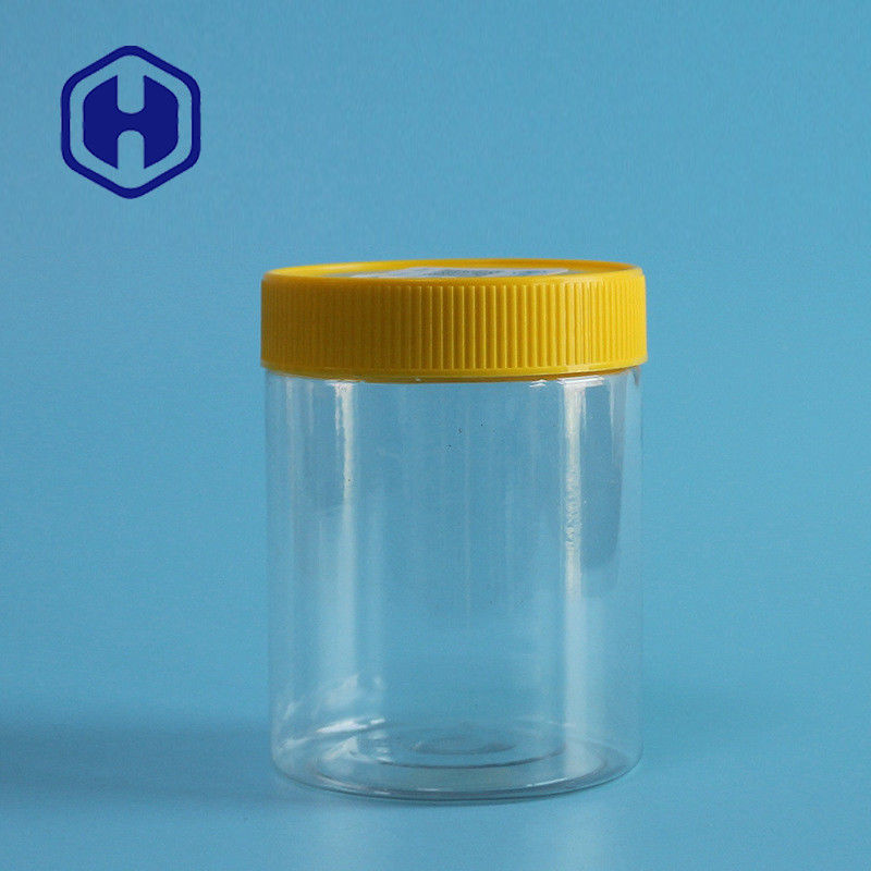 Bpa ελεύθερος καρυδιών διαρροών διαφανής ευθύς PET απόδειξης πλαστικός κύκλος βάζων 350ml με το καπάκι