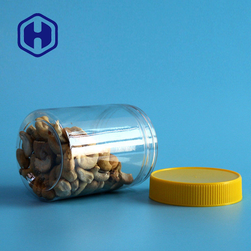 Bpa ελεύθερος καρυδιών διαρροών διαφανής ευθύς PET απόδειξης πλαστικός κύκλος βάζων 350ml με το καπάκι