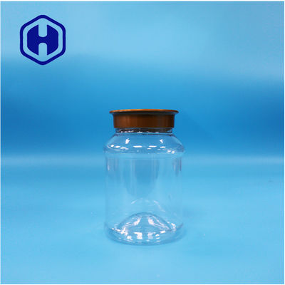 Στρογγυλό Διαφανές Τροφικό PET φυστικοβούτυρο Μπισκότα καρύδια Καραμέλες Πεπίρι Ζάχαρη Βάζες