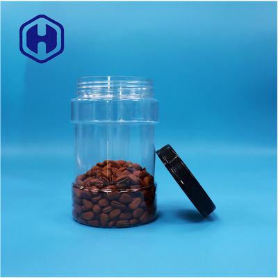 Στρογγυλό σχήμα Διαυγές πλαστικό ευρύ στόμα Στερεωμένα τρόφιμα Καραμέλες Αμυγδαλώδη καρύδια Κουτάκια ζάχαρης