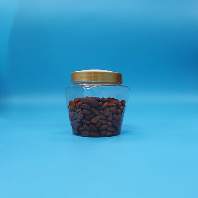 Πλαστικό PET διατροφικής ποιότητας ευρύ στόμα Διαφανές βάζο γλυκό με βρόχιο επίπεδο καπάκι