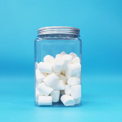 Βιδωτό αλουμινένιο καπάκι τετράγωνο σχήμα Διαφανές πλαστικό PET Δοχείο ζυμαρικών καραμελών Χωρίς BPA