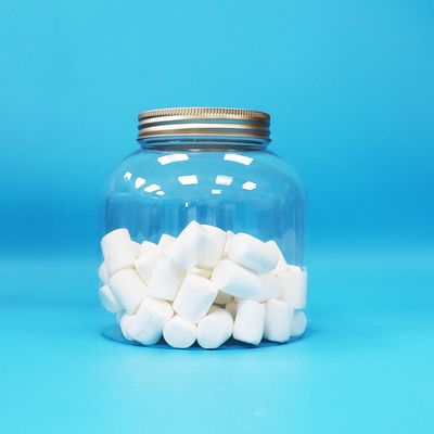 Αλουμινένια βιδωτά καπάκια Διαφανή πλαστικά PET Στρογγυλά βάζα για καραμέλες, ξηρούς καρπούς, καθημερινά τρόφιμα, φιλικά προς το περιβάλλον