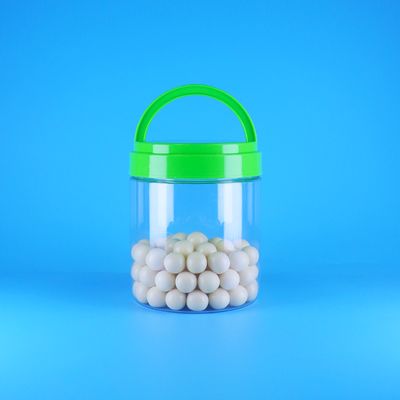 Καπάκι με βίδα χωρίς BPA, σφραγιζόμενο, άδειο πλαστικό PET, διαφανές στρογγυλό βάζο για φυστικοβούτυρο