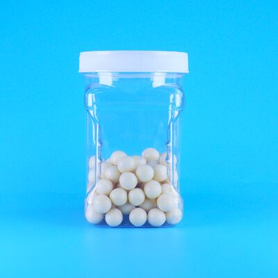 Σεζάμι καλαμπόκι γεμίζει μπισκότα ΠΕΤ Διαφανές πλαστικό βίδα Κεπάσματα τετραγωνική λαβή δοχεία Bpa δωρεάν