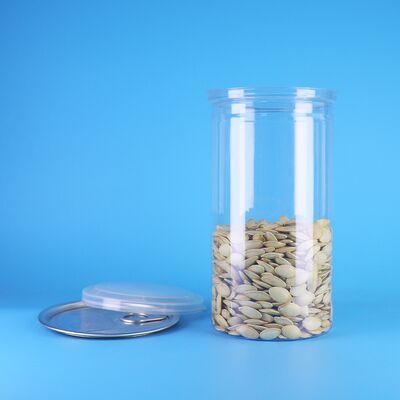 Φιάλη 700ml με φαρδύ στόμιο, κατάλληλη για τρόφιμα, για μπισκότα, καραμέλες, αποξηραμένα φρούτα, από διαφανές PET