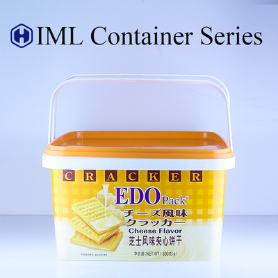 IML Technology Custom Food Plastic Container Quality Control Πλεονεκτήματα για συσκευασίες καραμέλες μπισκότων